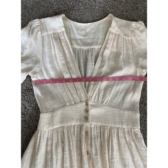Free People “Love Of My Life” Button Front Midi Dress Size Medium - Picture 6 of 8